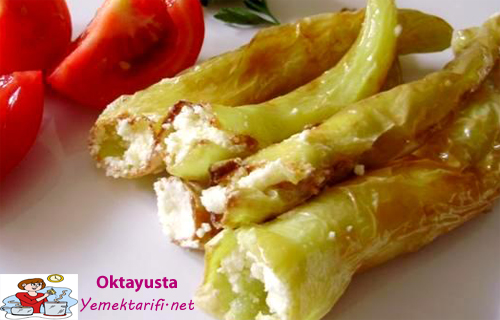 peynirli biber kizartmasi